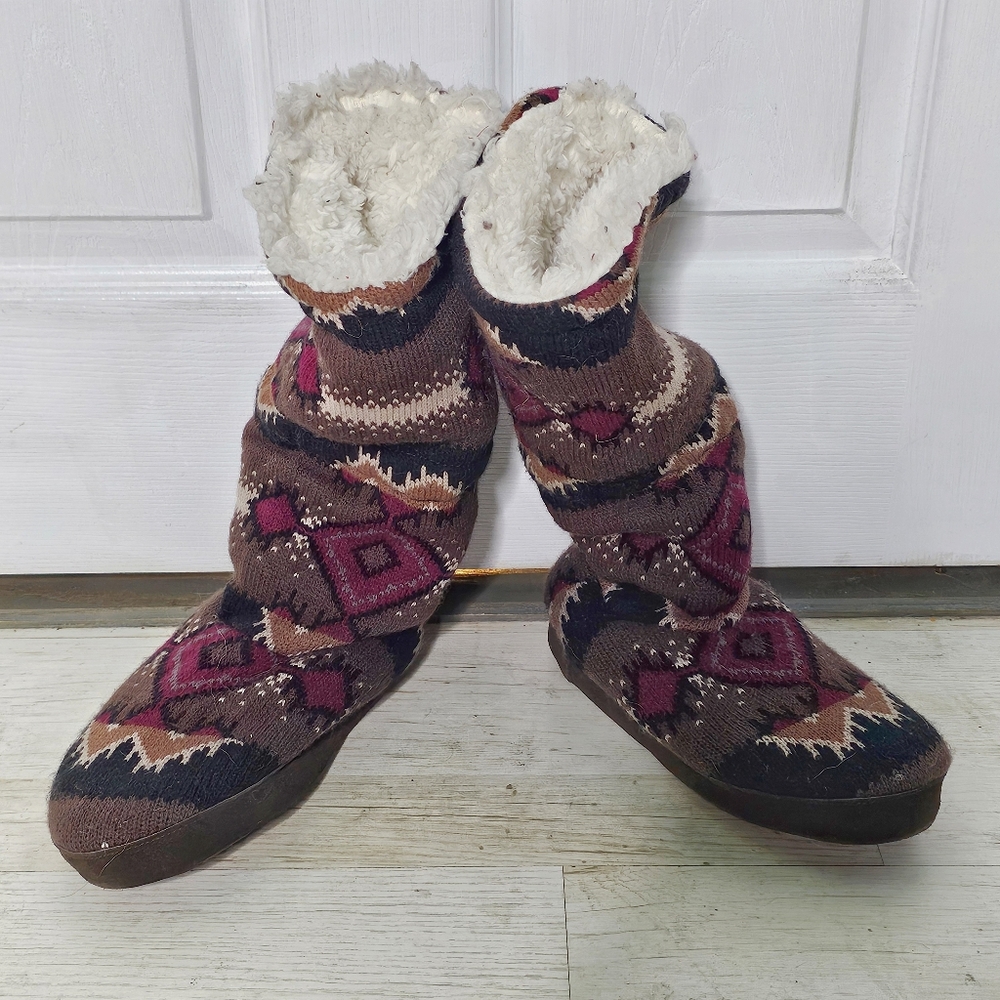 Muk Luk Sweater Boot Slippers